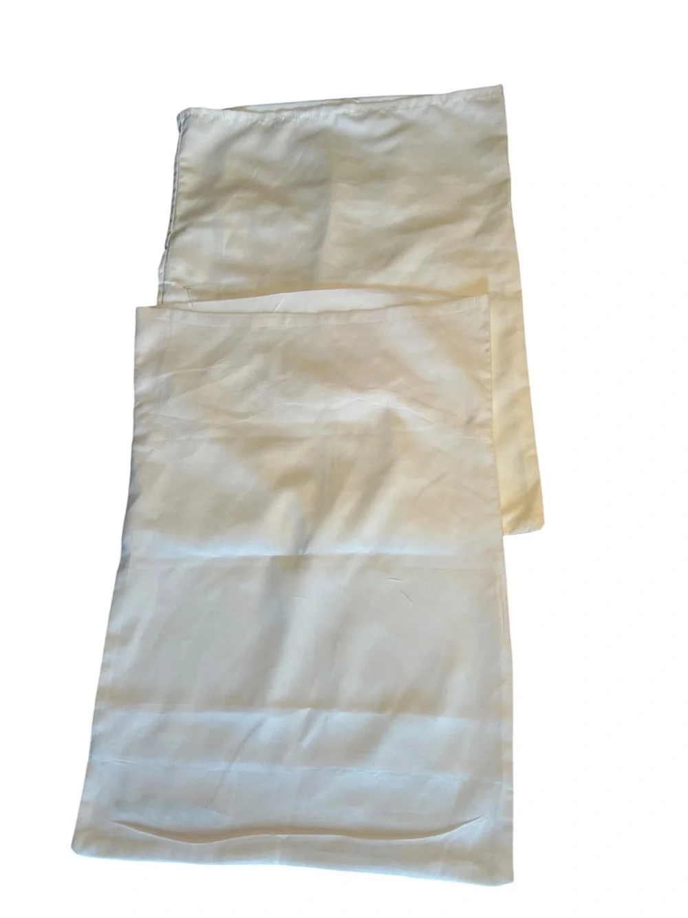 Saks Fifth Avenue White Embroidered Pillowcases by United Airlines